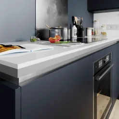 Plinthe de cuisine Garcinia et Stevia bleu mat H. 15 cm x l. 2.4 m x Ep. 16 mm-GoodHome Discount