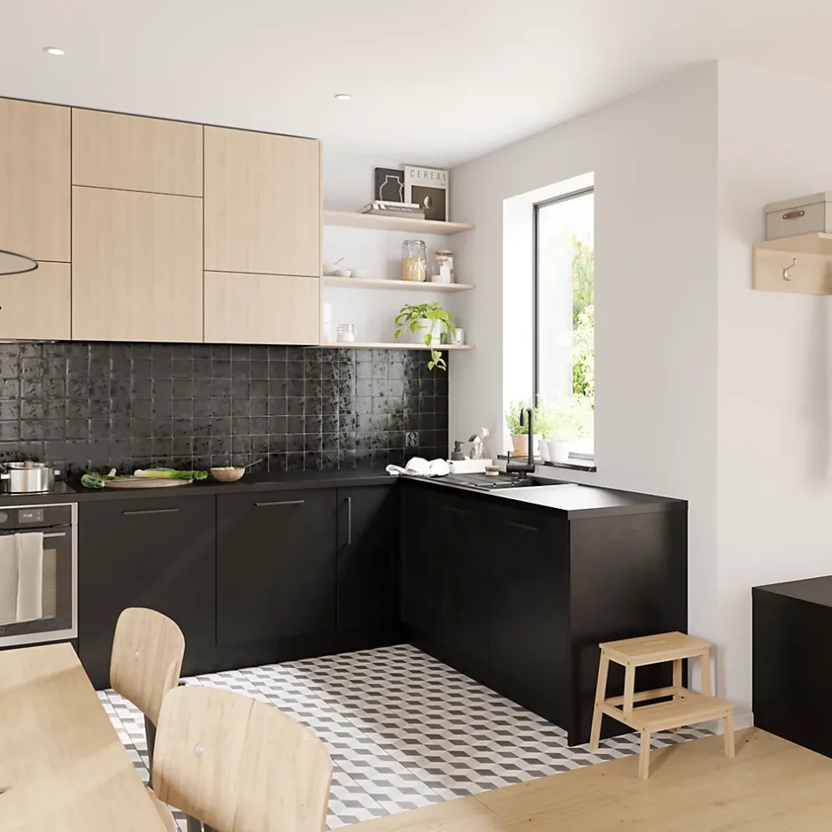 Plinthe de cuisine Chia chêne clair H. 15 cm x l. 2.4 m x Ep. 16 mm-GoodHome Discount