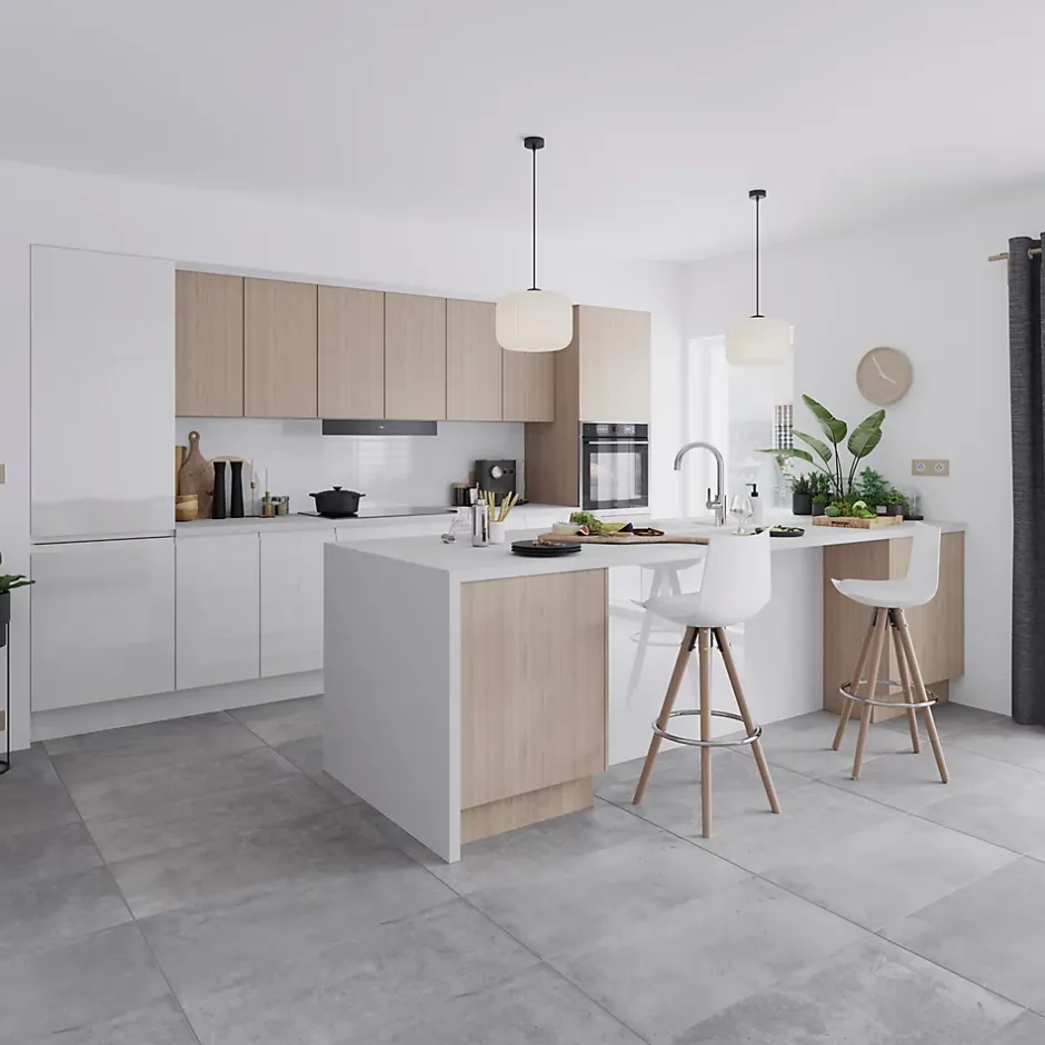 Plinthe de cuisine Chia chêne clair H. 15 cm x l. 2.4 m x Ep. 16 mm-GoodHome Discount