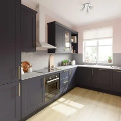 GoodHome Plinthe de cuisine Artemisia bleu H. 15 cm x l. 2.4 m x Ep. 16 mm