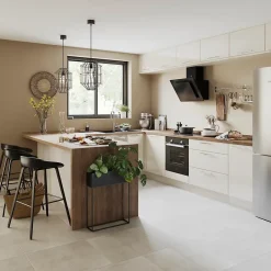 Plinthe de cuisine Stevia et Garcinia Crème H. 15 cm x l. 2.4 m x Ep. 16 mm-GoodHome Sale