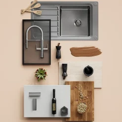 Plinthe de cuisine Stevia gris mat H. 15 x l. 240 x Ep. 1,6 cm-GoodHome Clearance