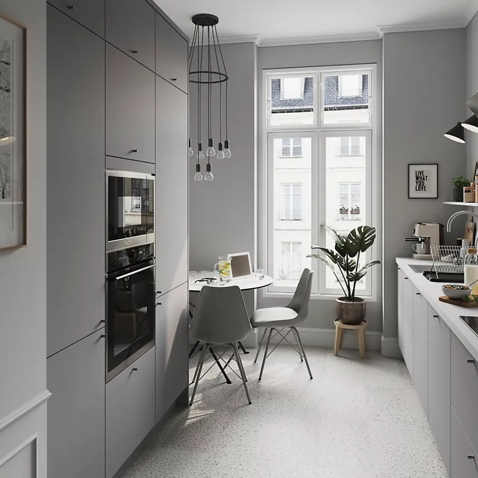 Plinthe de cuisine Stevia gris mat H. 15 x l. 240 x Ep. 1,6 cm-GoodHome Clearance