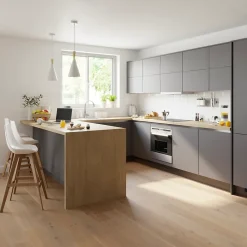 Plinthe de cuisine Stevia gris mat H. 15 x l. 240 x Ep. 1,6 cm-GoodHome Clearance