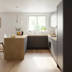 Plinthe de cuisine Stevia gris mat H. 15 x l. 240 x Ep. 1,6 cm-GoodHome Clearance