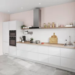 Plinthe de cuisine Stevia et Garcinia Blanc H. 15 cm x l. 2.4 m x Ep. 16 mm-GoodHome New