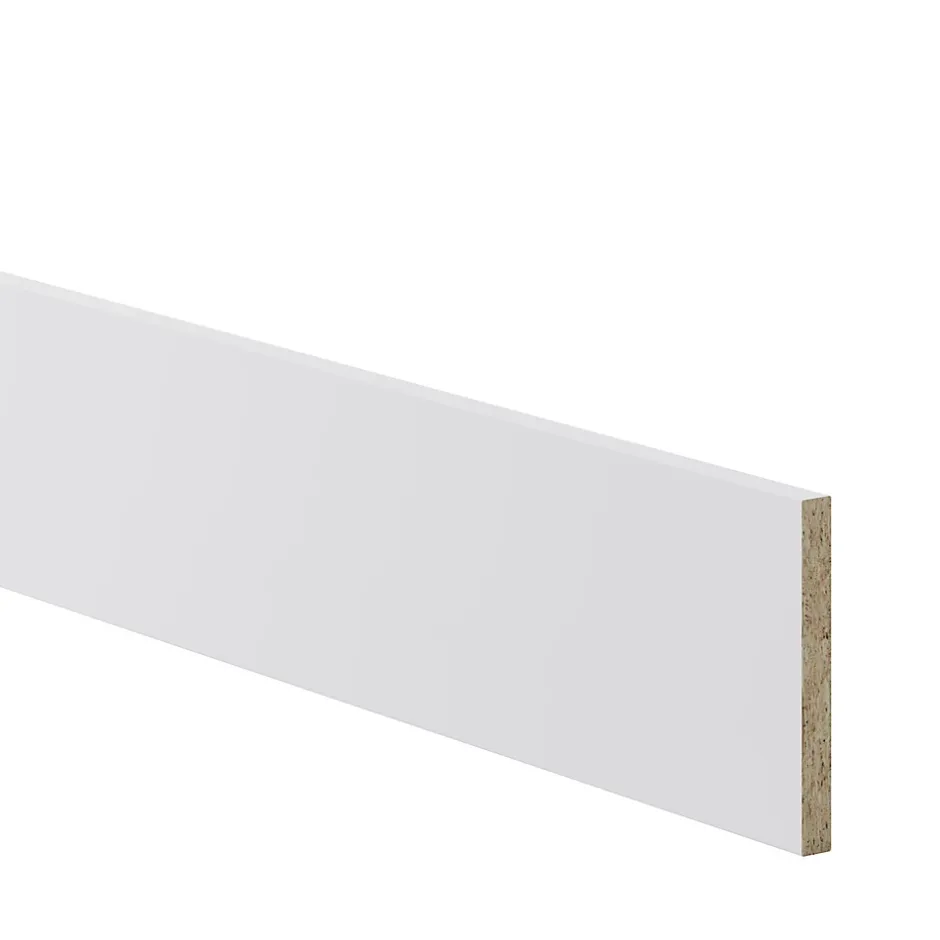 Plinthe de cuisine Balsamita Blanc H. 15 cm x l. 2.4 m x Ep. 16 mm-GoodHome