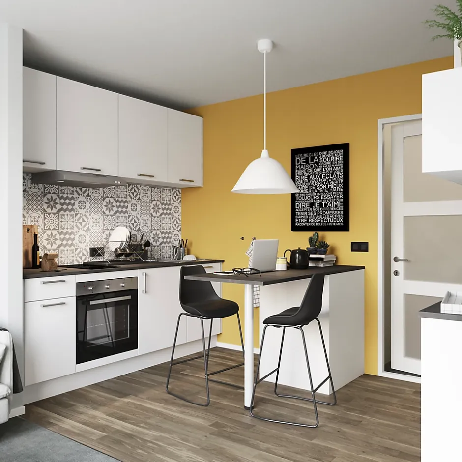 Plinthe de cuisine Balsamita Blanc H. 15 cm x l. 2.4 m x Ep. 16 mm-GoodHome