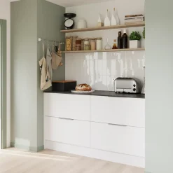 Plinthe de cuisine Balsamita Blanc H. 15 cm x l. 2.4 m x Ep. 16 mm-GoodHome