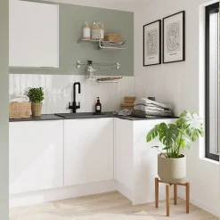 Plinthe de cuisine Balsamita Blanc H. 15 cm x l. 2.4 m x Ep. 16 mm-GoodHome