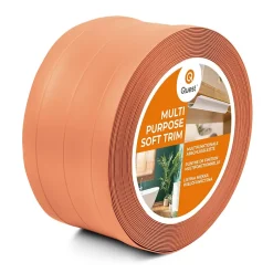 Quest Plinthe de finition W3 en PVC 4,en,1 95 mm, baguette autocollante, masquante, plinthe souple pour sol et mur, brique, 25 m