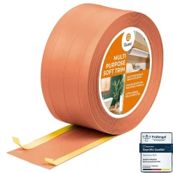 Quest Plinthe de finition W3 en PVC 4,en,1 95 mm, baguette autocollante, masquante, plinthe souple pour sol et mur, brique, 25 m