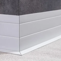 Quest Plinthe de finition W3 en PVC 4,en,1 95 mm, baguette autocollante, masquante, plinthe souple pour sol et mur, brique, 25 m