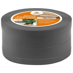 Plinthe de finition W3 en PVC 4,en,1 95 mm, baguette autocollante, masquante, plinthe souple pour sol et mur, gris foncé, 10 m-Quest