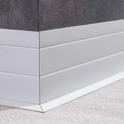 Plinthe de finition W3 en PVC 4,en,1 120 mm, baguette autocollante, masquante, plinthe souple pour sol et mur, noir, 15 m-Quest Hot