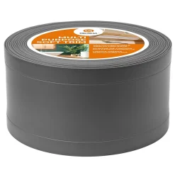 Plinthe de finition W1 en PVC 6,en,1 120 mm, baguette autocollante, masquante, plinthe souple pour sol et mur, gris foncé, 15 m-Quest Clearance