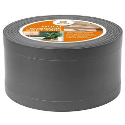 Plinthe de finition W1 en PVC 6,en,1 120 mm, baguette autocollante, masquante, plinthe souple pour sol et mur, gris foncé, 15 m-Quest Clearance