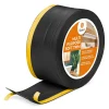 Plinthe de finition W2 en PVC 4,en,1 120 mm, baguette autocollante, masquante, plinthe souple pour sol et mur, noir, 20 m-Quest New