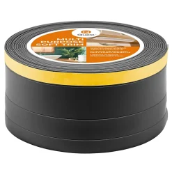 Plinthe de finition W2 en PVC 4,en,1 120 mm, baguette autocollante, masquante, plinthe souple pour sol et mur, noir, 20 m-Quest New