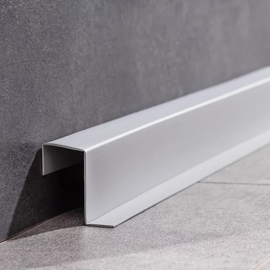 Plinthe de finition W2 en PVC 4,en,1 120 mm, baguette autocollante, masquante, plinthe souple pour sol et mur, noir, 20 m-Quest New