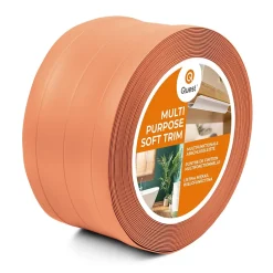 Quest Plinthe de finition W3 en PVC 4,en,1 95 mm, baguette autocollante, masquante, plinthe souple pour sol et mur, brique, 10 m