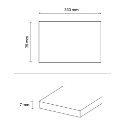 Plinthe en carrelage anthracite mat L.33,3 x l.7.5 cm x ép.7 mm, Porphyre- Best
