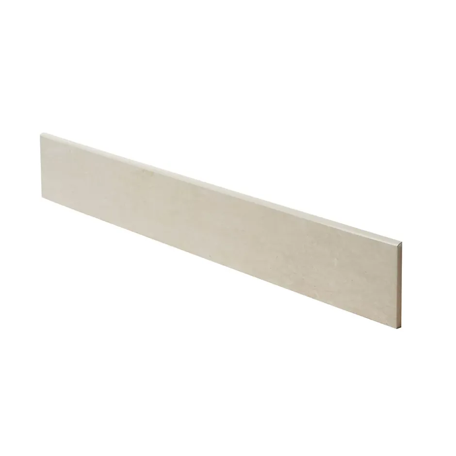 GoodHome Plinthe en carrelage beige effet beige L.60 x l.8 cm x ép.8 mm, Soft Travertin