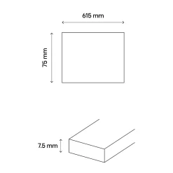 GoodHome Plinthe en carrelage beige mat effet ardoise L.61,5 x l.7,5 cm x ép.7,5 mm, Shaded