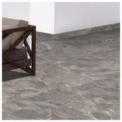 GoodHome Plinthe en carrelage effet pierre gris mat L.60 x l.8 cm x ép.8,4 mm, Zerlina