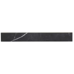 Colours Plinthe en carrelage effet marbre noir mat L.59,5 x l.8 cm x ép.10 mm, Ultimate Marble