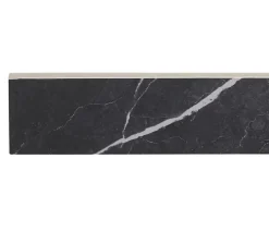 Colours Plinthe en carrelage effet marbre noir mat L.59,5 x l.8 cm x ép.10 mm, Ultimate Marble