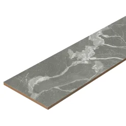 GoodHome Plinthe en carrelage effet marbre gris brillant L.60 x l.7,5 x ép.8,5 mm, Aruma