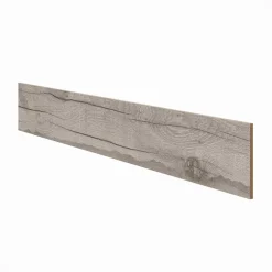 GoodHome Plinthe en carrelage effet chêne gris mat L.45 cm x l.8 cm x ép.10 mm, Vintage Oak
