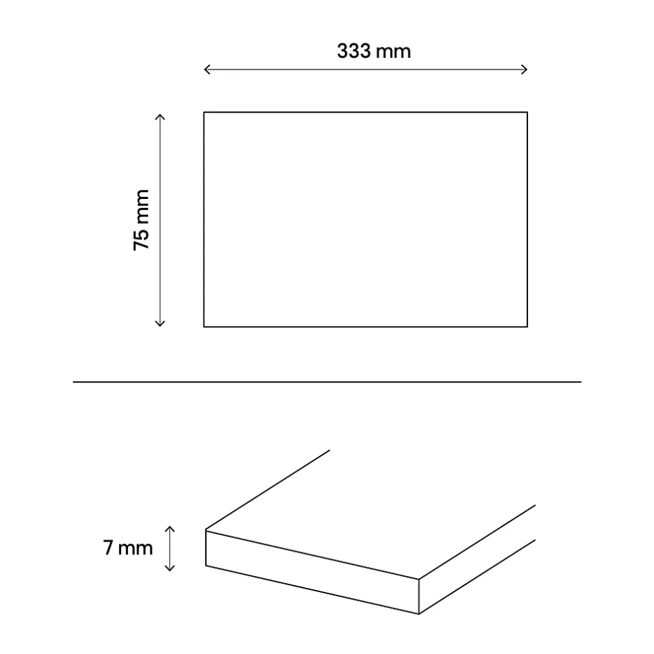 Plinthe en carrelage gris mat L.33,3 x l.7.5 cm x ép.7 mm, Porphyre