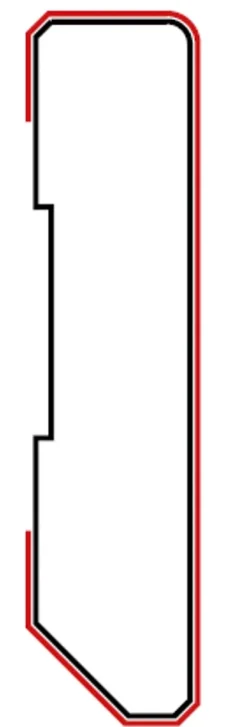 Hardwarexchange Plinthe en MDF massif hydrofuge blanc satiné 2200 x 45 x 10 mm WAVY