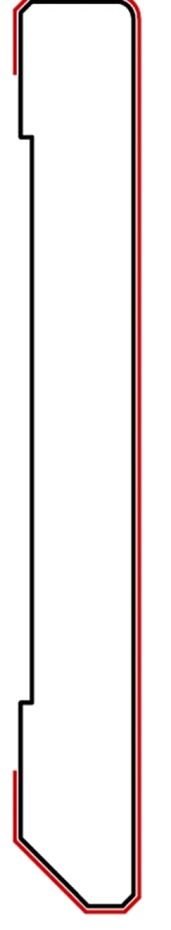 Plinthe en MDF massif hydrofuge blanc satiné 2200 x 80 x 10 mm WAVY-Hardwarexchange New