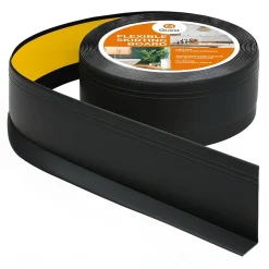 Plinthe en PVC autocollante, plinthe flexible DEKOR, 70x20mm, noir, 70x20 mm, 10 m-Quest New