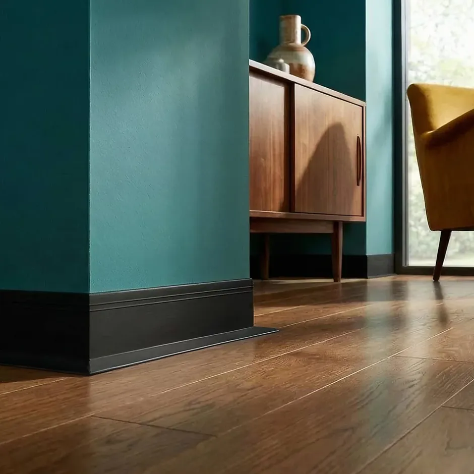 Plinthe en PVC autocollante, plinthe flexible DEKOR, 70x20mm, noir, 70x20 mm, 10 m-Quest New