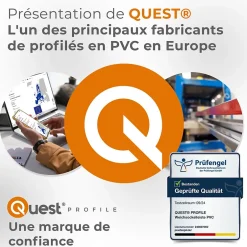 Quest Plinthe en PVC Flexible 70x20mm, 15m, Plinthe Souple et Élastique pour Finitions et Surfaces de Jonction, blanc