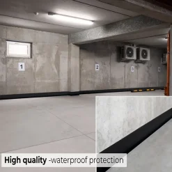 Quest Plinthe en PVC Flexible 70x20mm, 5m, Plinthe Souple et Élastique pour Finitions et Surfaces de Jonction, noir