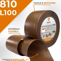 Plinthe en PVC Flexible 100x25mm, 20m, Plinthe Souple et Élastique pour Finitions et Surfaces de Jonction, bronze-Quest Best