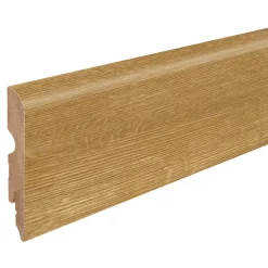 Plinthe MDF , effet chêne blond , décor 145, H.8 cm x L.220 cm x ép.13 mm, résistant à l'eau (vendue à la pièce)-GoodHome Discount