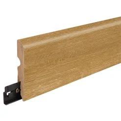 Plinthe MDF , effet chêne blond , décor 145, H.8 cm x L.220 cm x ép.13 mm, résistant à l'eau (vendue à la pièce)-GoodHome Discount