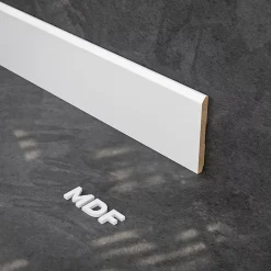 Tecnoprofils Plinthe MDF 2 m - Blanc - Lot de 5 - 100 x 10 mm