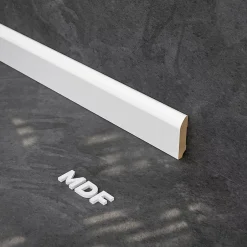 Tecnoprofils Plinthe MDF 2 m - Blanc - Lot de 5 - 60 x 14 mm