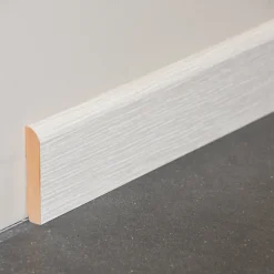Plinthe MDF 2 m - Pin blanc - Lot de 5 - 70 x 10 mm-Tecnoprofils Best