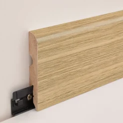 Plinthe MDF arrondie, effet chêne , décor 3, H.8 cm x L.220 cm x ép.13 mm (vendue à la pièce)-GoodHome Hot