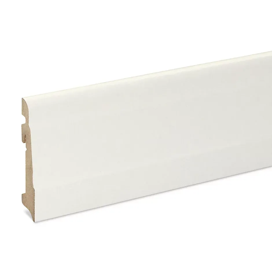 GoodHome Plinthe MDF Blanc art déco 220 x 10 cm Décor 10 (vendue à la pièce)
