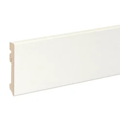 GoodHome Plinthe MDF Blanc contemporaine 220 x 10 cm Décor 10 (vendue à la pièce)