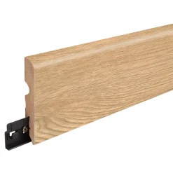 GoodHome Plinthe MDF, effet chêne blond , décor 130, H.8 cm x l. 220cm x ép.13 mm, résistant à l'eau (vendue à la pièce)